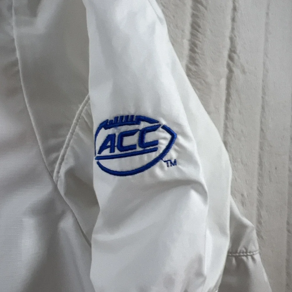 Nike Dri Fit Duke Blue Devils Football Sideline Jacket 1/4 Zip White Men's Sz XL